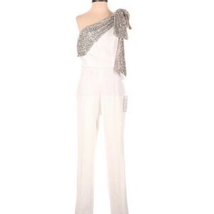 Jay Godfrey White One-Shoulder Jumpsuit